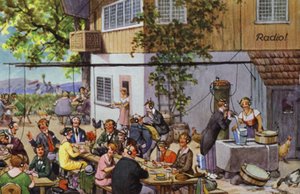 Komická zobrazení raného rádia (barevné lito) od Carl Robert Arthur Thiele