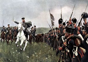 Generál Blucher před bitvou na Katzbachu 26. srpna 1813