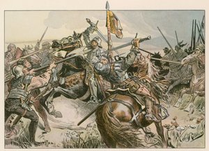 Albert Achilles v bitvě proti Norimberku v roce 1449. od Carl Rohling