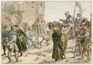 Fridrich II. při položení základů hradu na Sprévě v roce 1443. od Carl Rohling