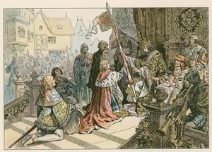 Fridrich I. (1371-1440) se Zikmundem v Kostnici byli v roce 1417 odměněni zemí Kurmarky od Carl Rohling