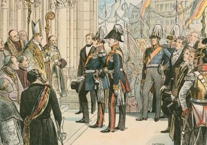Frederick William IV, pruský král (1795-1861), v kolínské katedrále v roce 1848