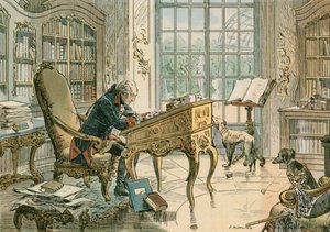 Fridrich Veliký (1712-1786) ve své pracovně od Carl Rohling