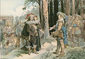 George William se setkal s Gustavem Adolphem ze Švédska v Kopenicku v roce 1631 od Carl Rohling