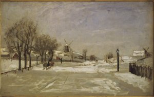 Zima. Pohled na Eriksberg, Stockholm, c.1880 od Carl Skånberg