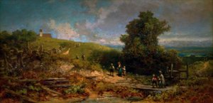 Na Kirchsteig od Carl Spitzweg