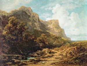 Bavorská horská krajina od Carl Spitzweg