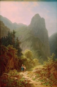 Bergschüler am Ammergauer Kofel od Carl Spitzweg