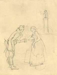 Der Schüchterne Freier, polovina konce 19. století, c1924. od Carl Spitzweg
