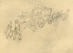 Thespian Actor Travelling, polovina konce 19. století, c1924. od Carl Spitzweg