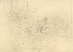 Der Zechpreller, polovina konce 19. století, c1924. od Carl Spitzweg
