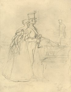 Die Begegnung, polovina konce 19. století, c1924. od Carl Spitzweg