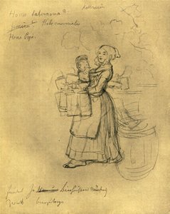 Die Kellnerin, polovina konce 19. století, c1924. od Carl Spitzweg