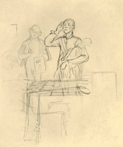 Die Meldung, polovina konce 19. století, c1924. od Carl Spitzweg