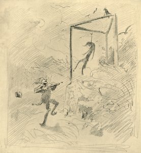 Galgenmusik, polovina konce 19. století, c1924. od Carl Spitzweg