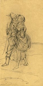 Nebezpečná otázka, polovina konce 19. století, c1924. od Carl Spitzweg
