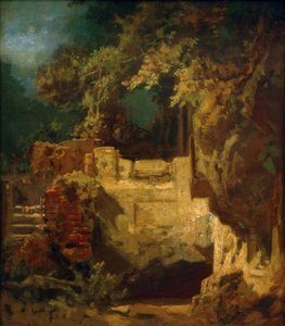 Houslista poustevník ve Felsenklause od Carl Spitzweg