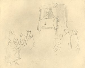 Kasperltheater I, polovina konce 19. století, c1924. od Carl Spitzweg
