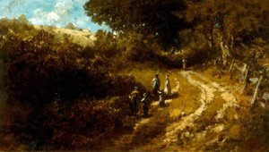 Jdu do kostela poblíž Dachau od Carl Spitzweg