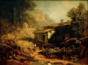 Mlýn v horách od Carl Spitzweg