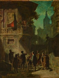 Španělská serenáda od holič ze Sevilly, cca 1856. od Carl Spitzweg