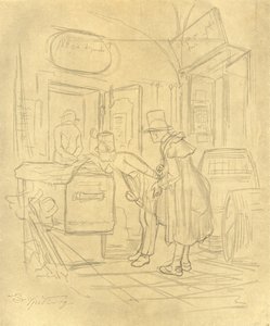 Zollvisitation I, polovina konce 19. století, c1924. od Carl Spitzweg