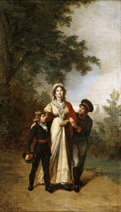 Královna Luise se svými syny v parku Luisenwahl, kolem roku 1886. od Carl Steffeck