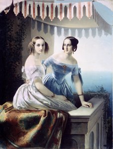 Portrét velkokněžny Marie Nikolajevna Ruska (vévodkyně z Leuchtenbergu od Carl Timoleon von Neff