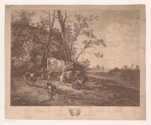 Krajina s dobytkem Paturage Hollandois (název na objektu) od Carl Wilhelm Weisbrod