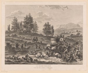 Ročník v krajině La pleine vendange (název na objektu) od Carl Wilhelm Weisbrod