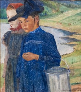 Dvě dívky na cestách od Carl Wilhelm Wilhelmson