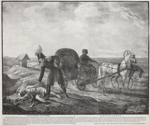 Císař Alexandr I. pomáhá potřebnému člověku, 1820. od Carl von Hampeln