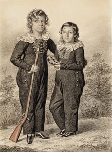 Portrét Alexandra a Alexeje Dondukov-Korsakov, konec 1820-počátek 1830. od Carl von Hampeln