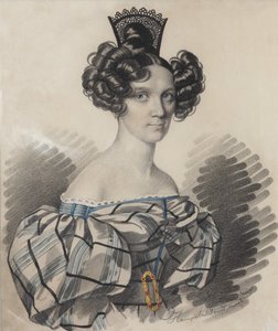 Portrét Olgy Nikolaevny Talyziny, rozené Zubové 1803-1882, počátek 30. let 19. století.