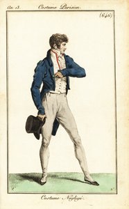Francouzský dandy v neformálním oblečení, Paříž