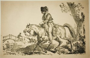 Dělostřelec na koni od Carle Vernet