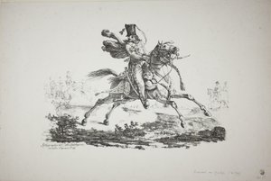Hussard cválající od Carle Vernet