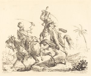 Hussard udeřil do Mamelucka od Carle Vernet