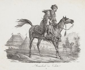 Velká souprava koní: Mounted Mamelucke, c. 1818. od Carle Vernet