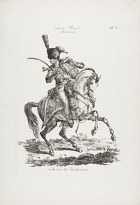 Královská garda, jízdní husar a kůň č. 6 od Carle Vernet
