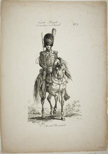 Královská garda, Normanský jízdní granátník a kůň, č. 1 od Carle Vernet