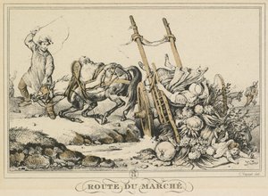 Scény každodenního života, Cesty a stezky: Cesta na trh, 1819. od Carle Vernet