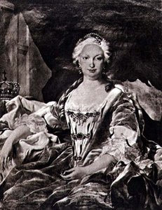 Isabella (Elizabeth) rozená Farnese (1692-1766) (litografie) od Carle van (after) Loo