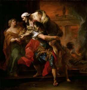 Aeneas nesoucí Anchises od Carle van Loo