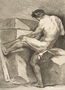 Akademie: Muž táhnoucí za provaz, 1742-43. od Carle van Loo