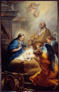 Obraz The Adoration of the Angels od Carle van Loo (1705-1765) 1751 Brest, Museum of Fine Arts od Carle van Loo
