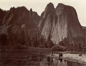 Cathedral Rocks, Yosemite, ca. 1872, vytištěno ca. 1876. od Carleton E. Watkins.