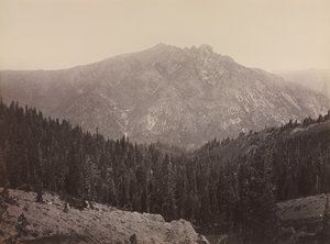 Davoncastle Butte, Sierra Nevada, c. 1866-1870. od Carleton E. Watkins