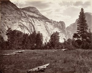 North Dome, 3 725 stop, Yosemite, ca. 1872, vytištěno ca. 1876. od Carleton E. Watkins.