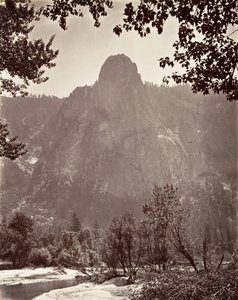 Sentinel Rock, Yosemite, ca. 1872, vytištěno ca. 1876. od Carleton E. Watkins.